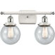 Ballston Beacon LED 16 inch White and Polished Chrome Bath Vanity Light Wall Light in Seedy Glass