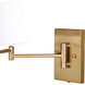 Chapeau LED 12 inch Natural Brass Sensor Wall Light