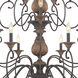 Auburn 24 Light 48 inch Rustic Black Foyer Chandelier Ceiling Light