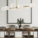 Alora Mood Willow 8 Light 48.25 inch Brushed Gold Linear Pendant Ceiling Light in Matte Opal Glass