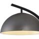 Domus Wall Sconce Wall Light in Gunmetal and Matte Black