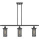 Austere Bleecker 3 Light 36 inch Brushed Satin Nickel Island Light Ceiling Light
