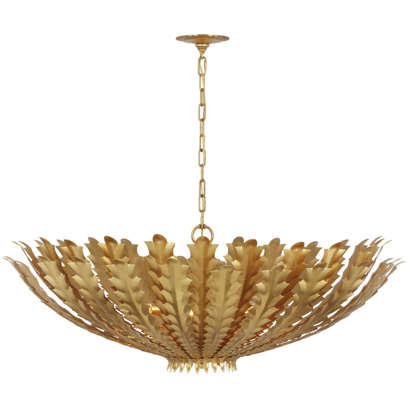 AERIN Hampton 6 Light 40 inch Gild Chandelier Ceiling Light, Extra Large