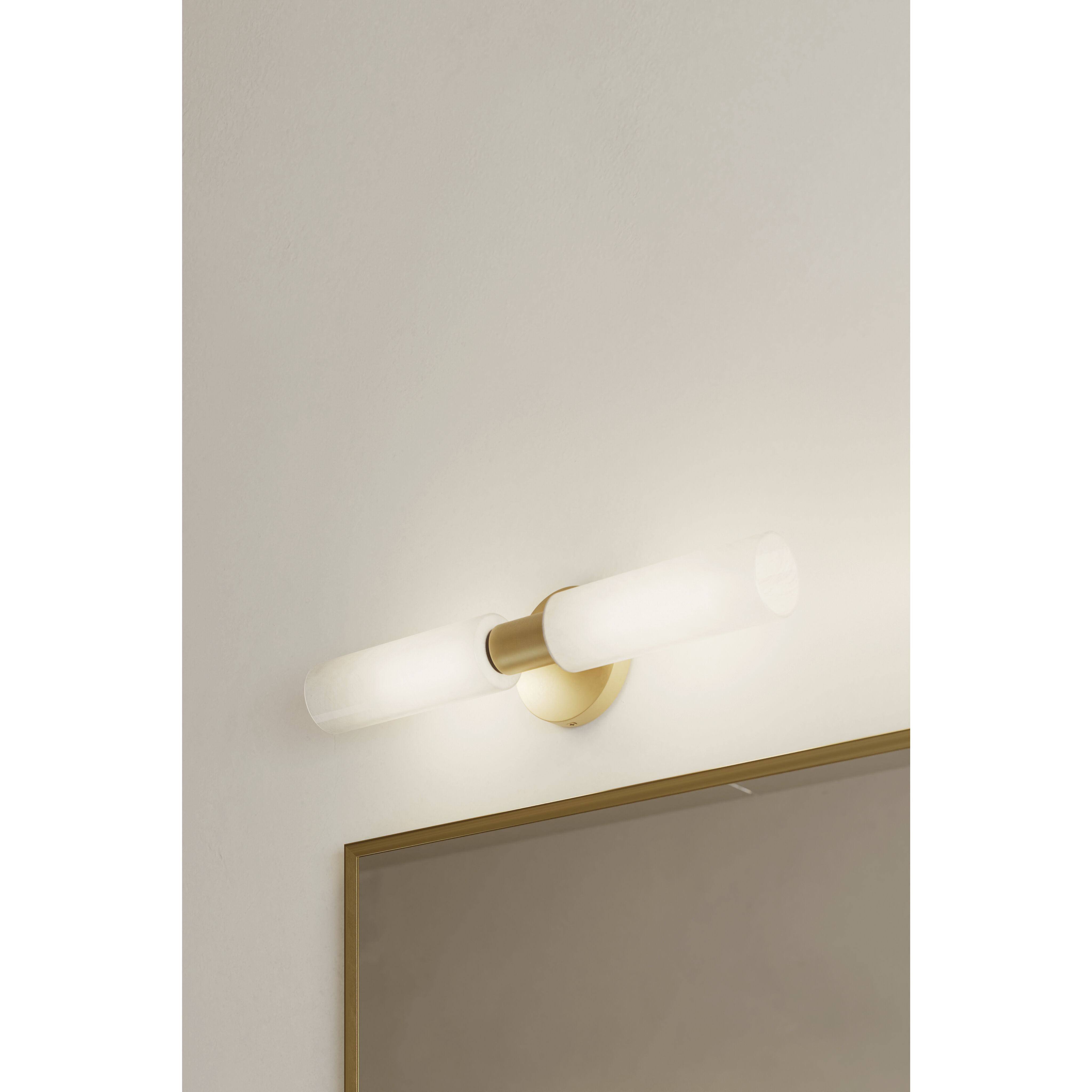 Wexmere 2 Light 21 inch Legacy Brass and Dark Matte Black Vanity Wall Light