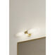 Wexmere 2 Light 21 inch Legacy Brass and Dark Matte Black Vanity Wall Light