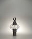Onion 1 Light 16 inch Antique Brass Post Lamp in Optic Glass