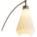 Concord 85 inch 60.00 watt Walnut and Weathered Brass with Black Arc Floor Lamp Portable Light