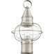 Newburyport 1 Light 15 inch Brushed Nickel Outdoor Post Top Lantern