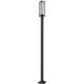 Aura 1 Light 118.5 inch Black Outdoor Post Mounted Fixture in G9