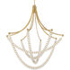 Pearl LED 49.25 inch Legacy Brass Chandelier Ceiling Light