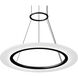 Arctic Rings LED 24 inch Satin Black Ring Pendant Ceiling Light