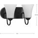 Classic 2 Light 13 inch Matte Black Bath Vanity Wall Light