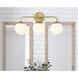 Maverick Bath Vanity Light Wall Light in Vibrant Gold