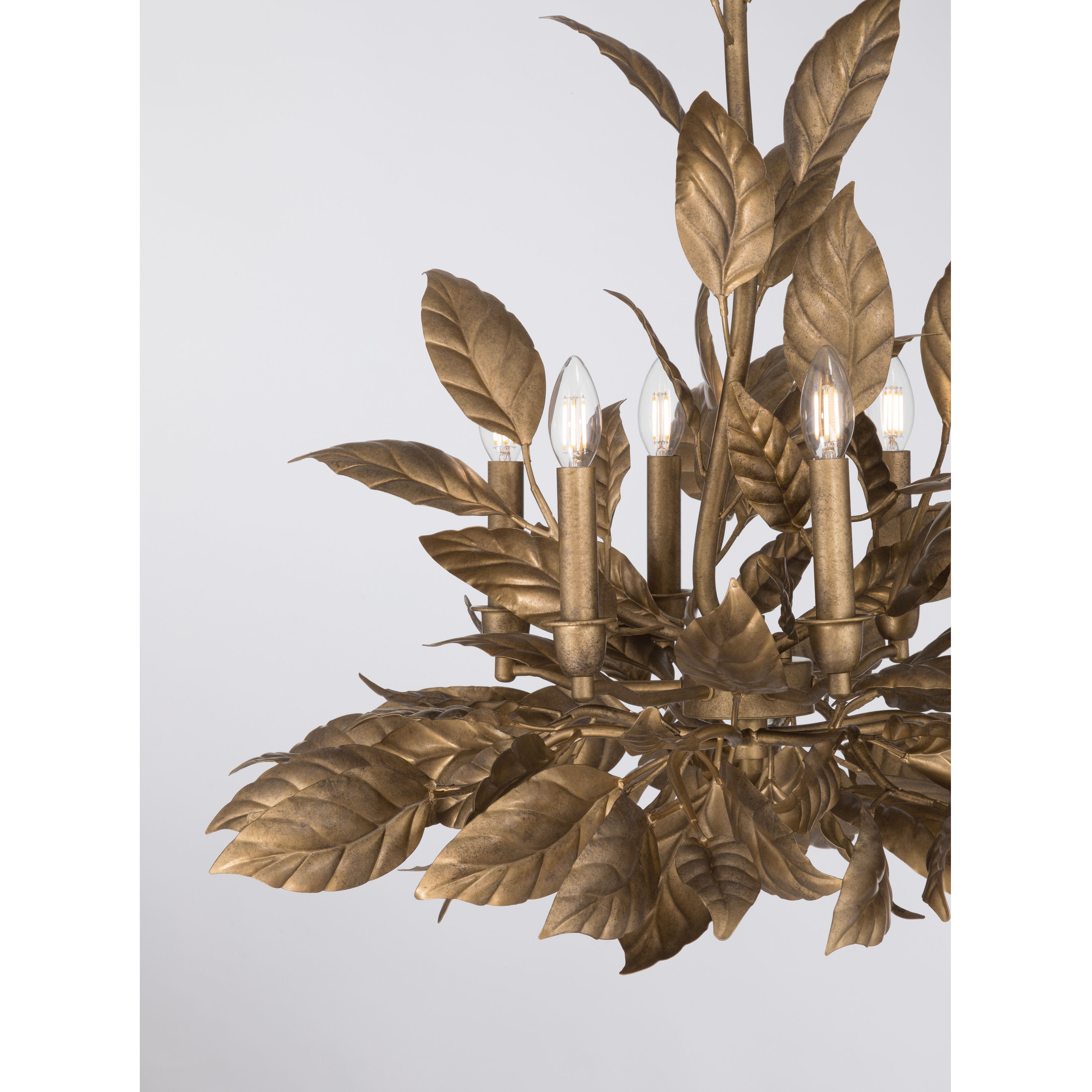 Seraphine 6 Light 28 inch Weathered Gold Chandelier Ceiling Light