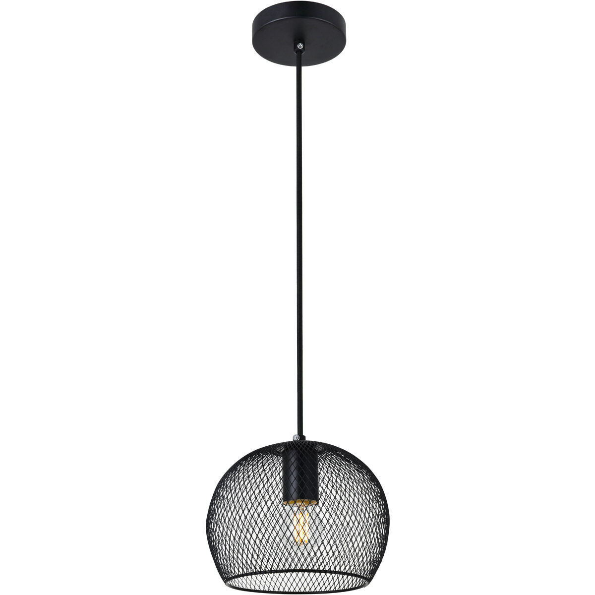 Keller 1 Light 8 inch Black Pendant Ceiling Light