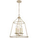 Ellisville 4 Light 17.25 inch Antique Cream Chandelier Ceiling Light