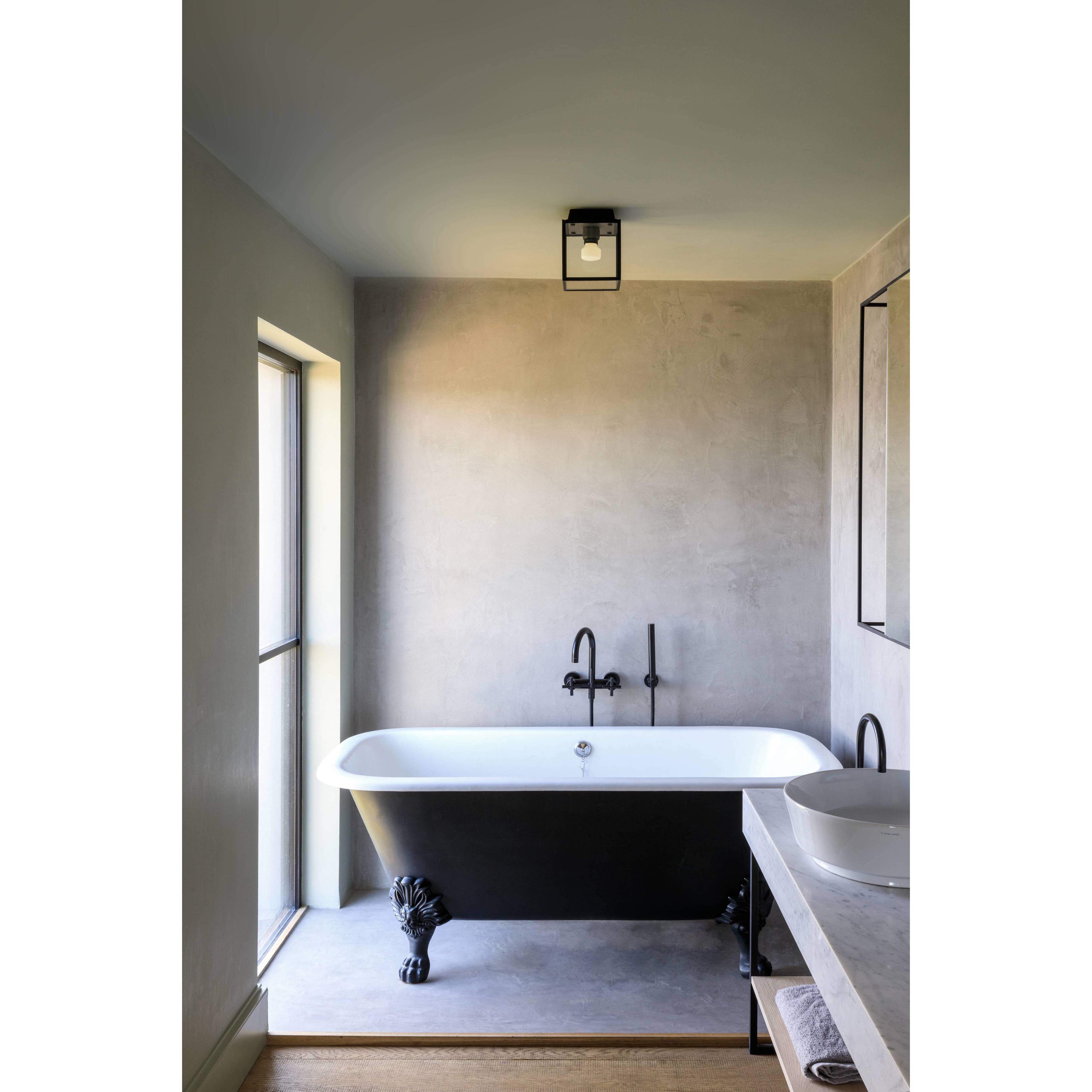 Caged Wet LED 6.81 inch Black / Gun Metal Outdoor Semi-Flush Mount