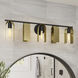 U Turn 5 Light 32 inch Matte Black Vanity Light Wall Light