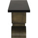 Couture 60 X 18 inch Matte Black and Aged Brass Console