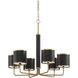Quinn 6 Light 29.38 inch Satin Brass Chandelier Ceiling Light