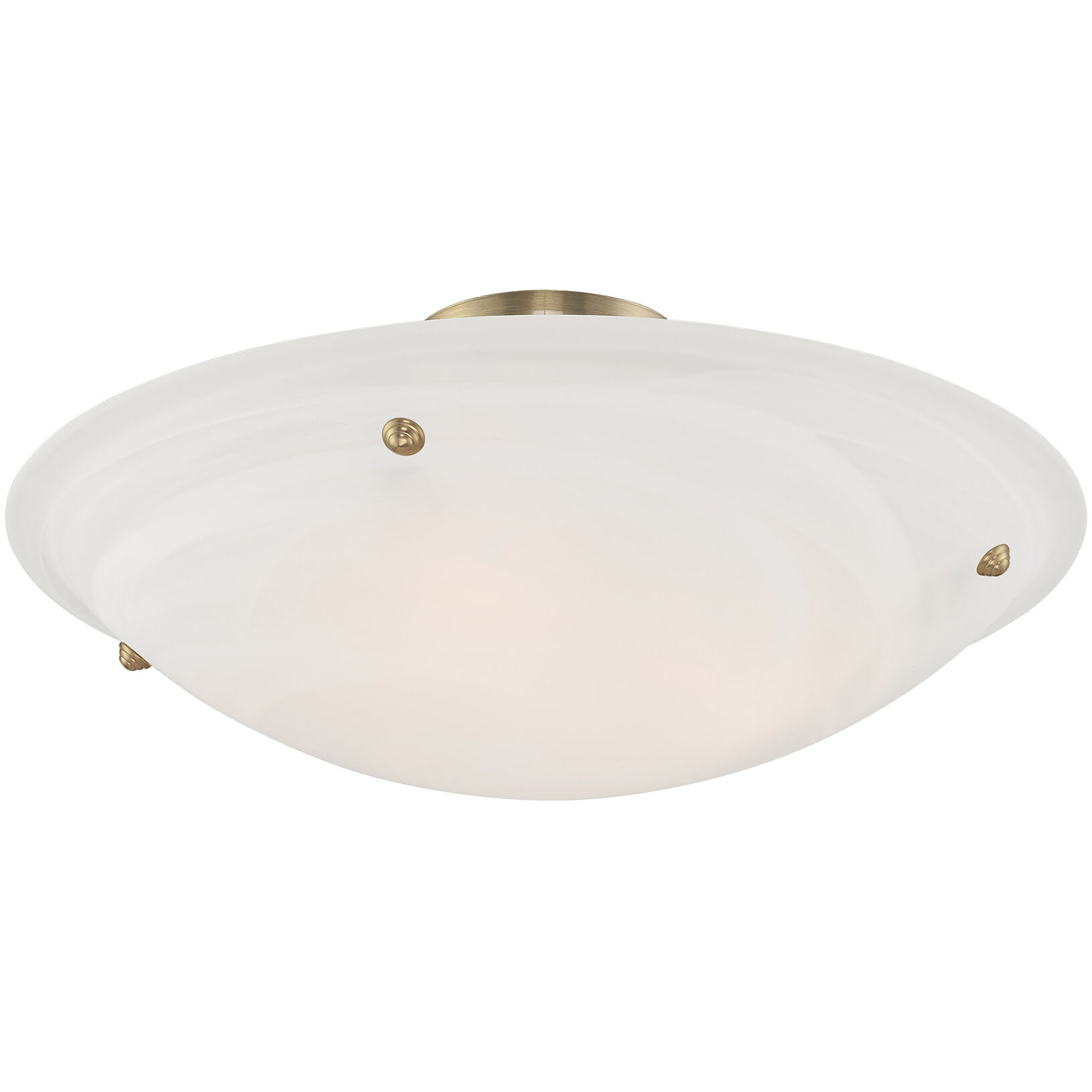 Oasis 4 Light 24 inch Antique Brass Semi-Flush Mount Ceiling Light