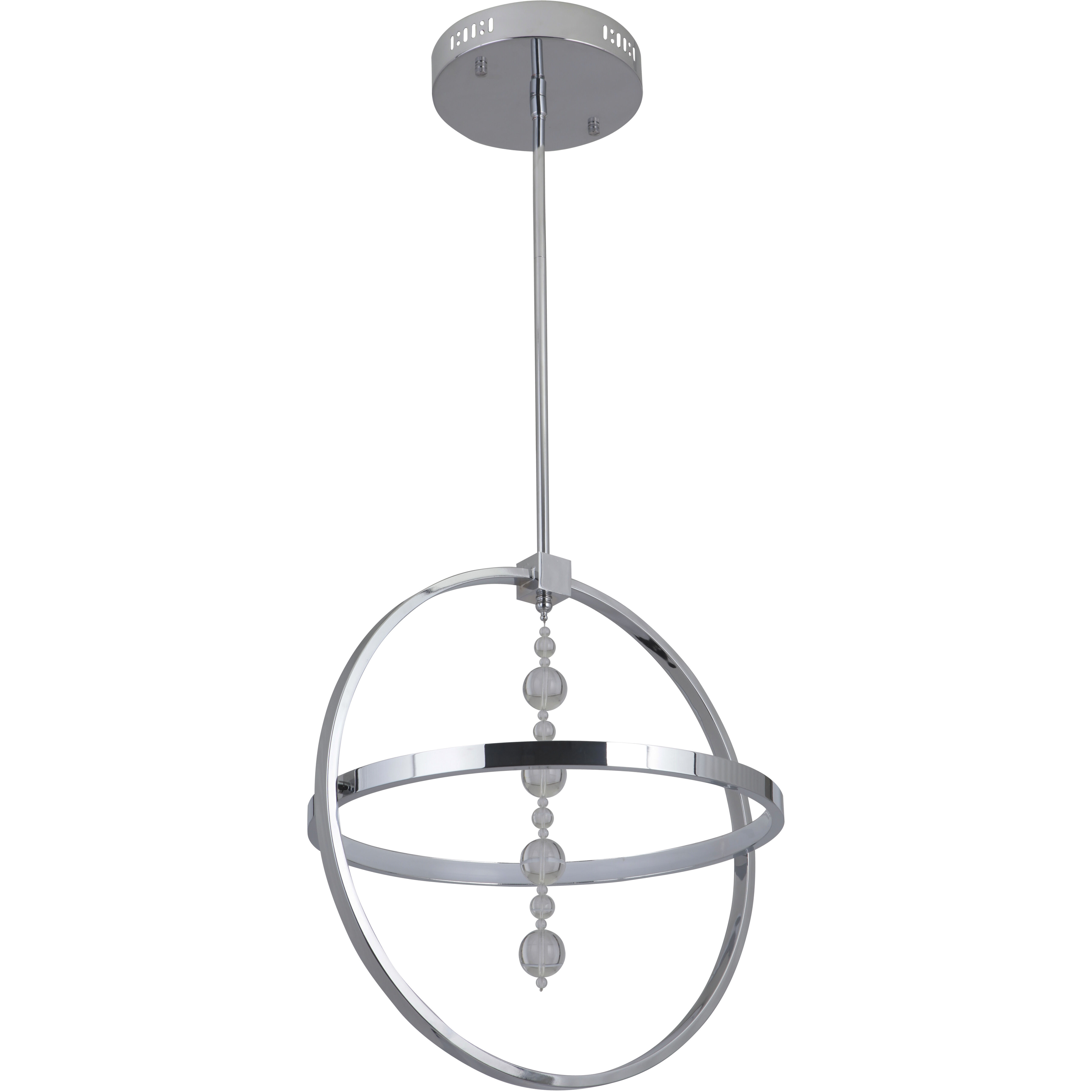 Anillo LED 17.13 inch Chrome Pendant Ceiling Light