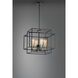 Liner 4 Light 17.75 inch Black and Satin Brass Single Pendant Ceiling Light