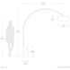 Iconic 95 inch 14 watt Satin Nickel and Black Arc Floor Lamp Portable Light in White Linen