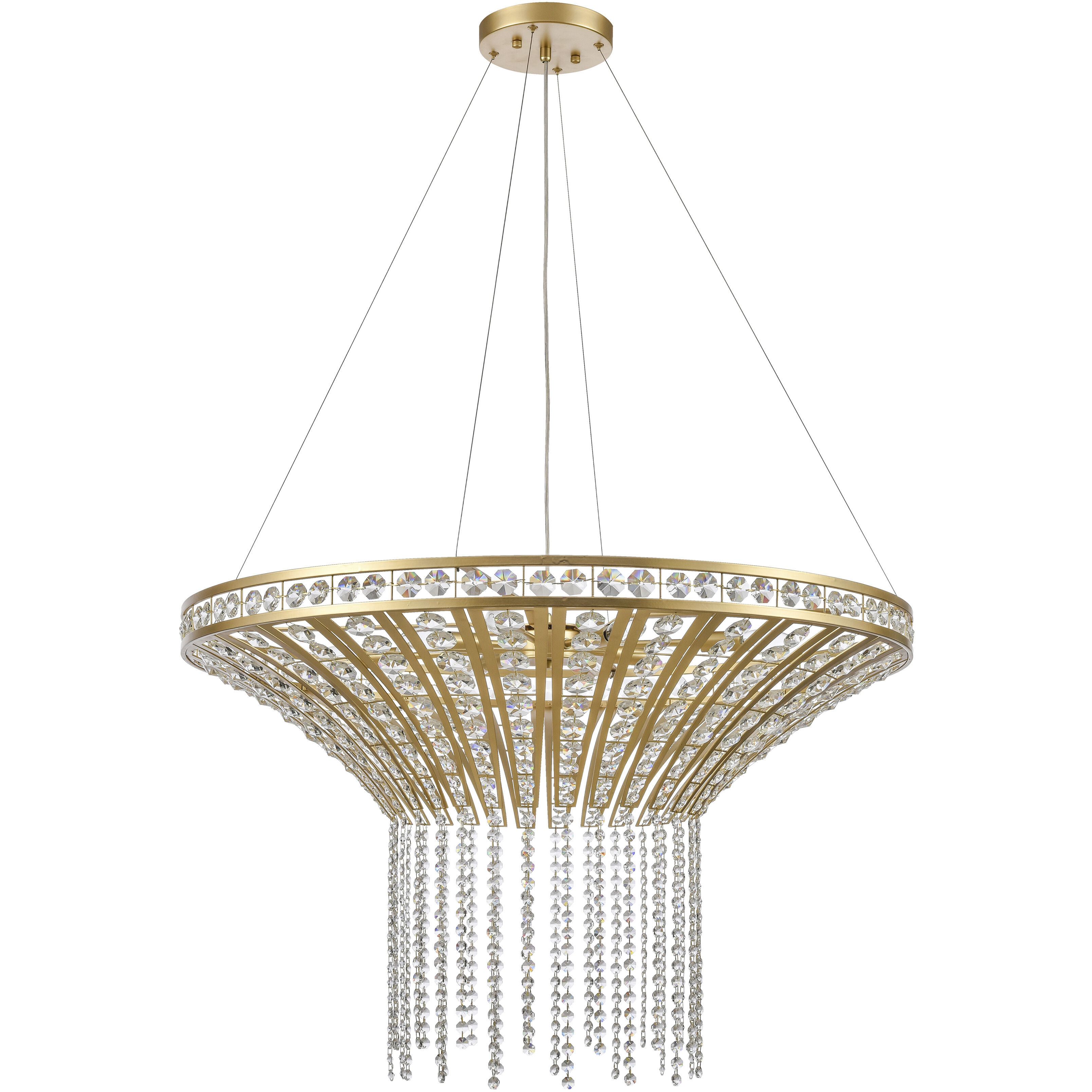 Fantania 8 Light 36 inch Champagne Gold Chandelier Ceiling Light