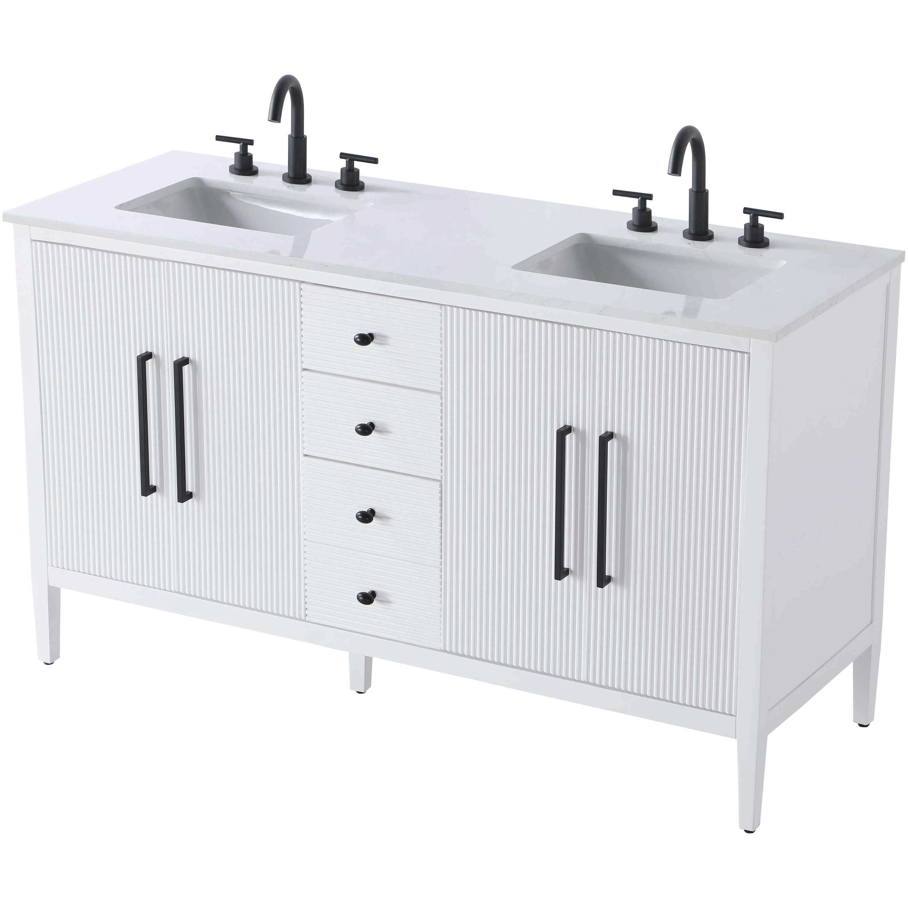 Blakely 60 X 34 inch White Bathroom Vanity Cabinet