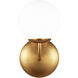 AERIN Galassia Vanity Light Wall Light in Burnished Brass