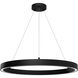 Canoga 1 Light 30 inch Matte Black Chandelier Ceiling Light, Large