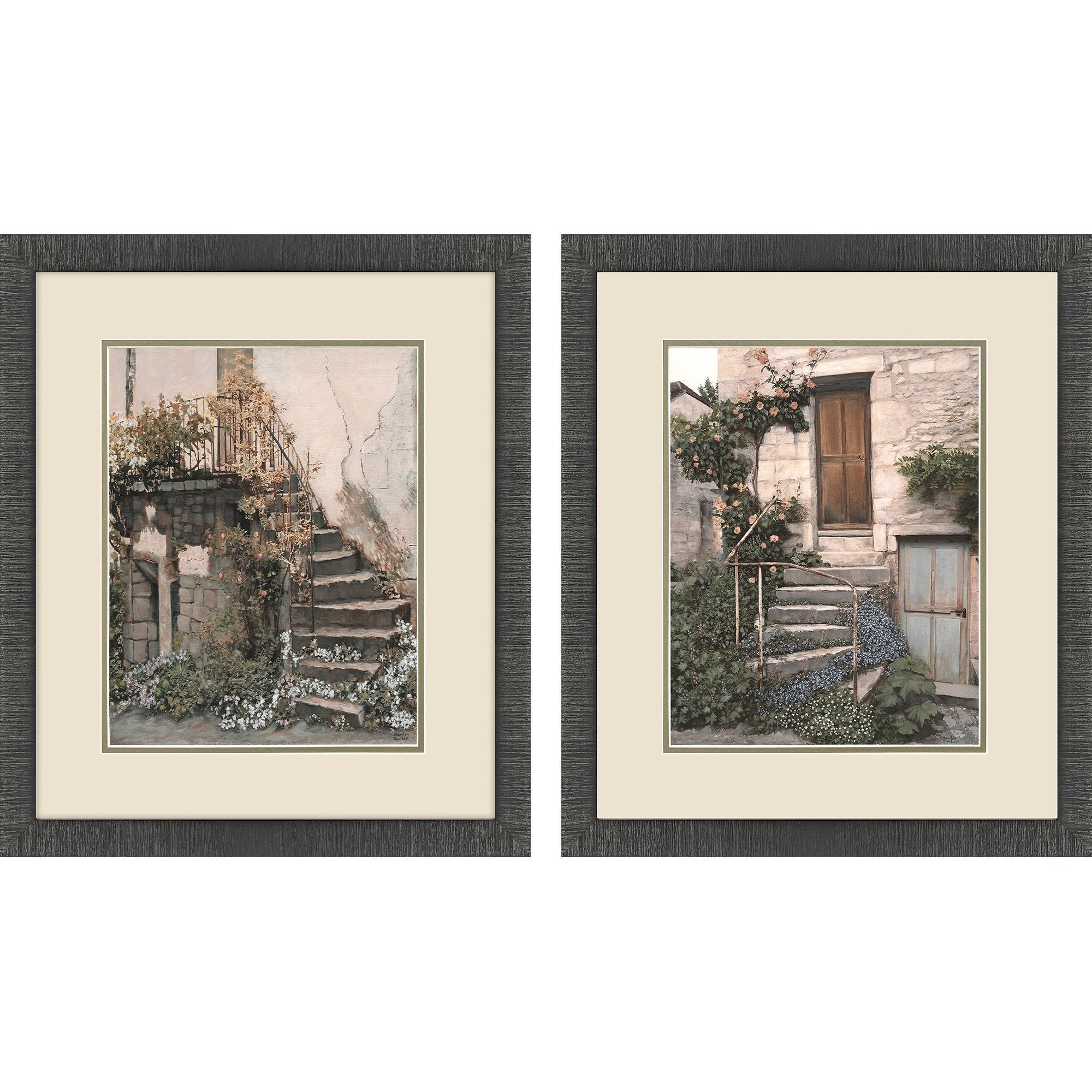 Porte Gray and Green and Blue and Beige Framed Art, Propac