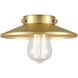 Franklin Restoration Railroad 1 Light 8 inch Satin Gold Mini Pendant Ceiling Light in Incandescent