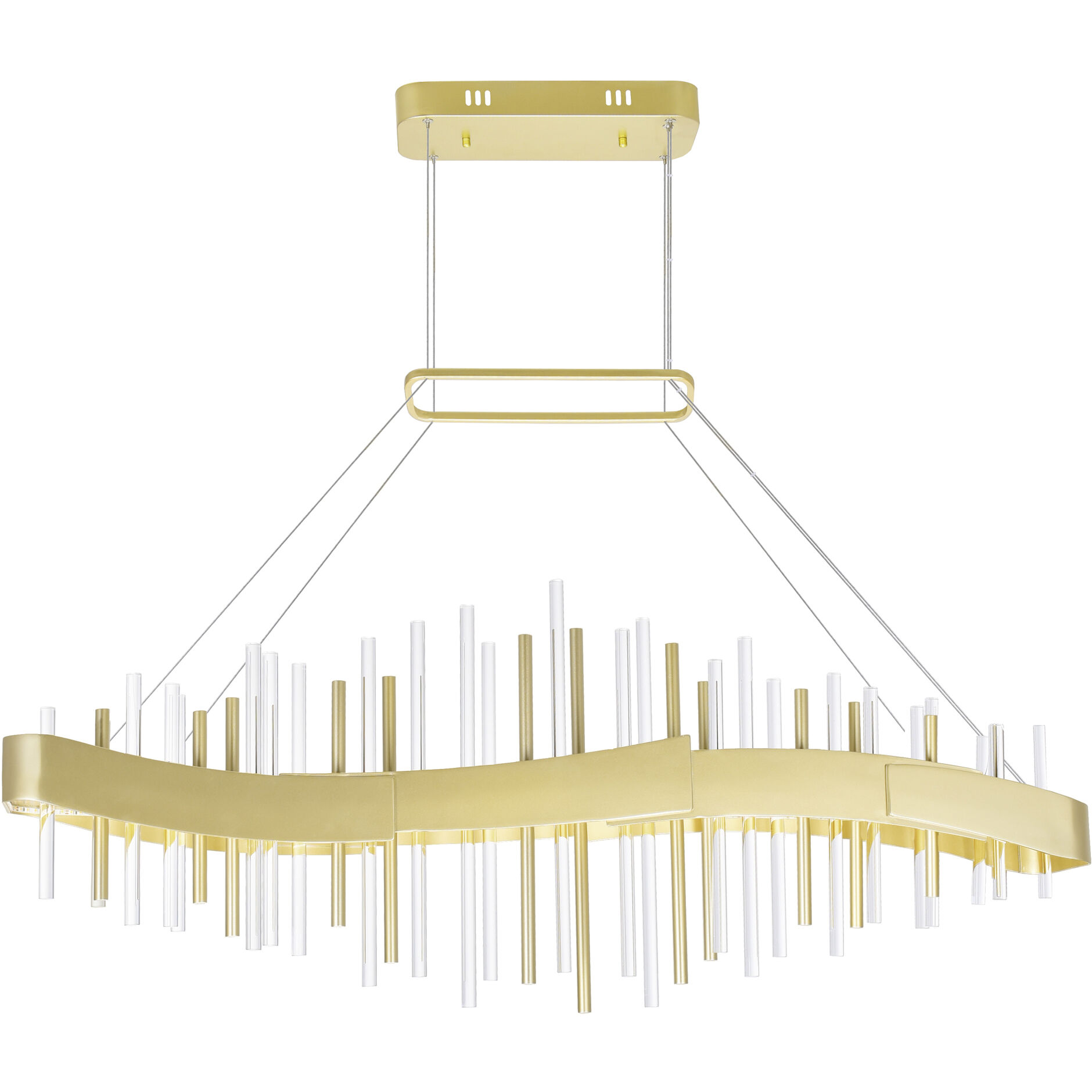 Millipede LED 40 inch Satin Gold Island/Pool Table Light Ceiling Light