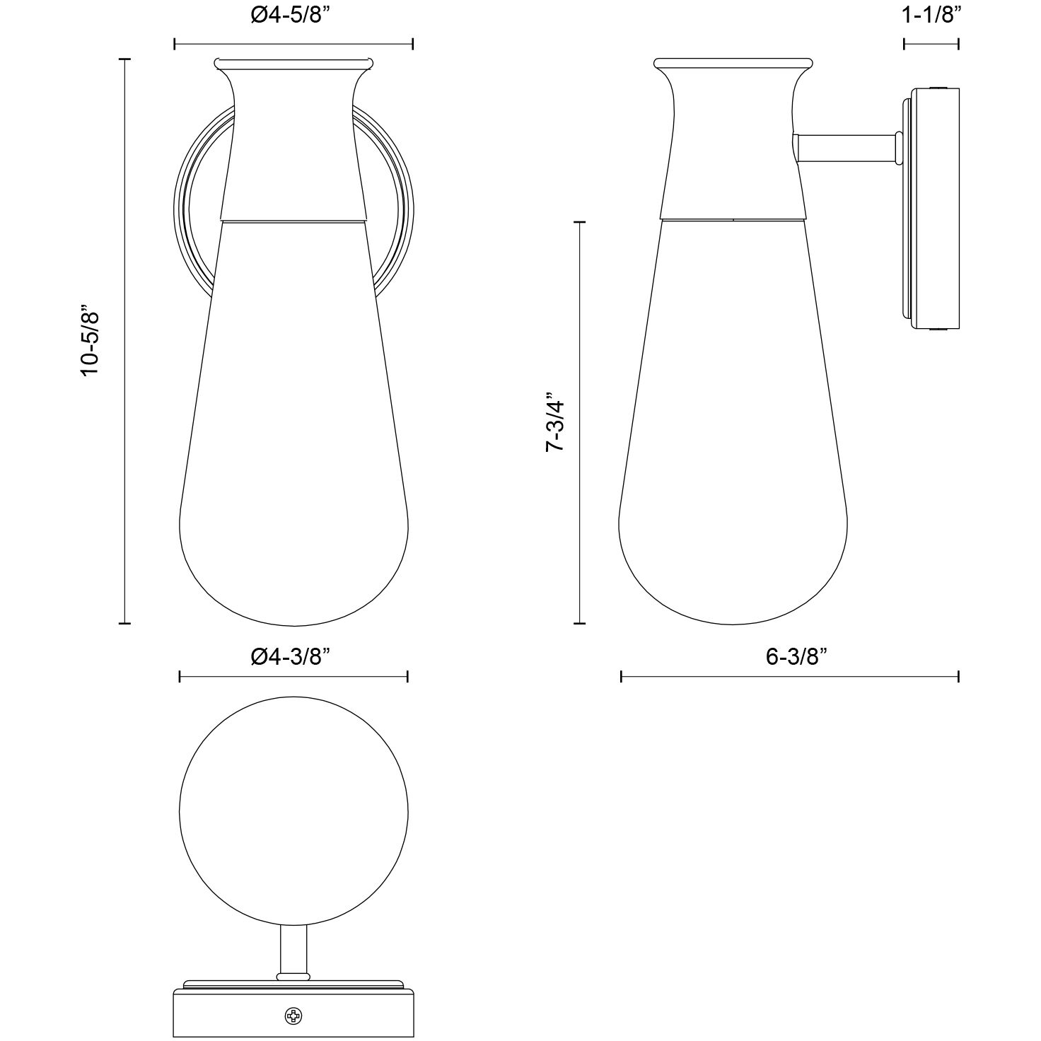 Alora Mood Marcel Wall/Vanity Light Wall Light in Matte Black