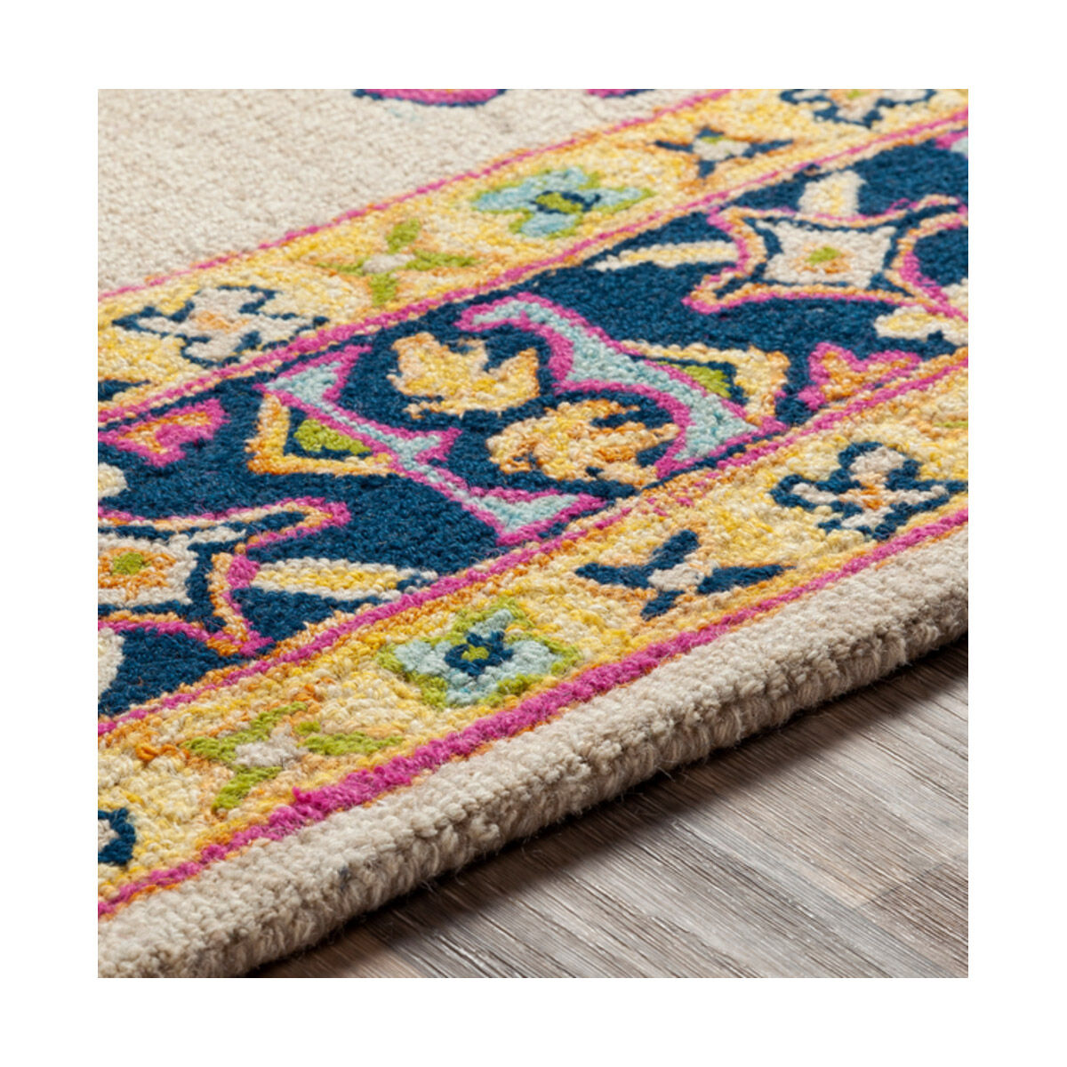Serafina 156 X 108 inch Saffron/Butter/Khaki/Dark Blue/Bright Pink Rugs