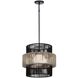 Aden 1 Light 22 inch Black Outdoor Pendant, Both Indoor/Outdoor