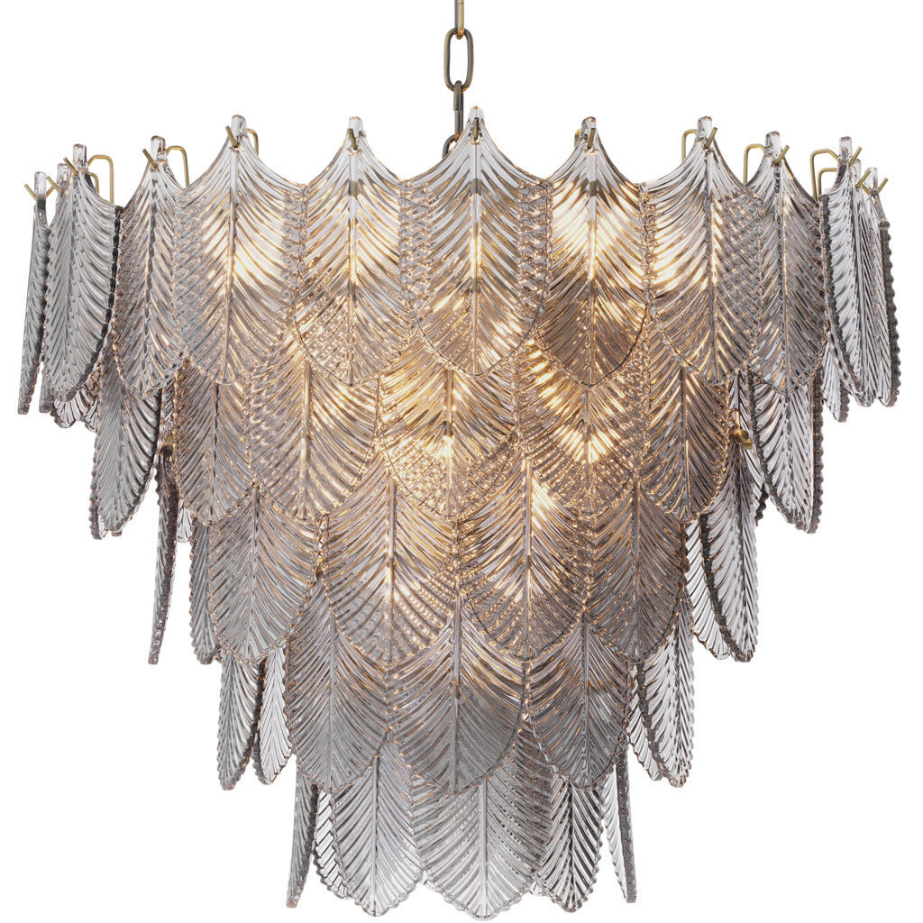 Verbier 10 Light 24.41 inch Light Brushed Brass Chandelier Ceiling Light, Small