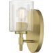 Solventa 1 Light 5.5 inch Vintage Brass Wall Sconce Wall Light