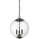 Modern 3 Light 13.75 inch Oil Rubbed Bronze Pendant Ceiling Light