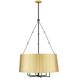 Felipe 6 Light 28 inch Antique Brass and English Bronze Chandelier Ceiling Light