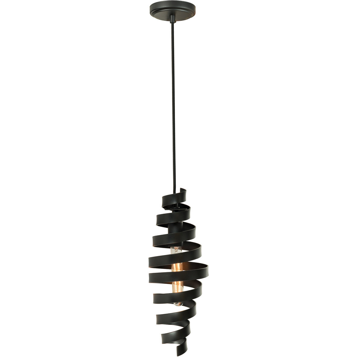 Bejamin 1 Light 6 inch Matte Black Mini Pendant Ceiling Light, Small