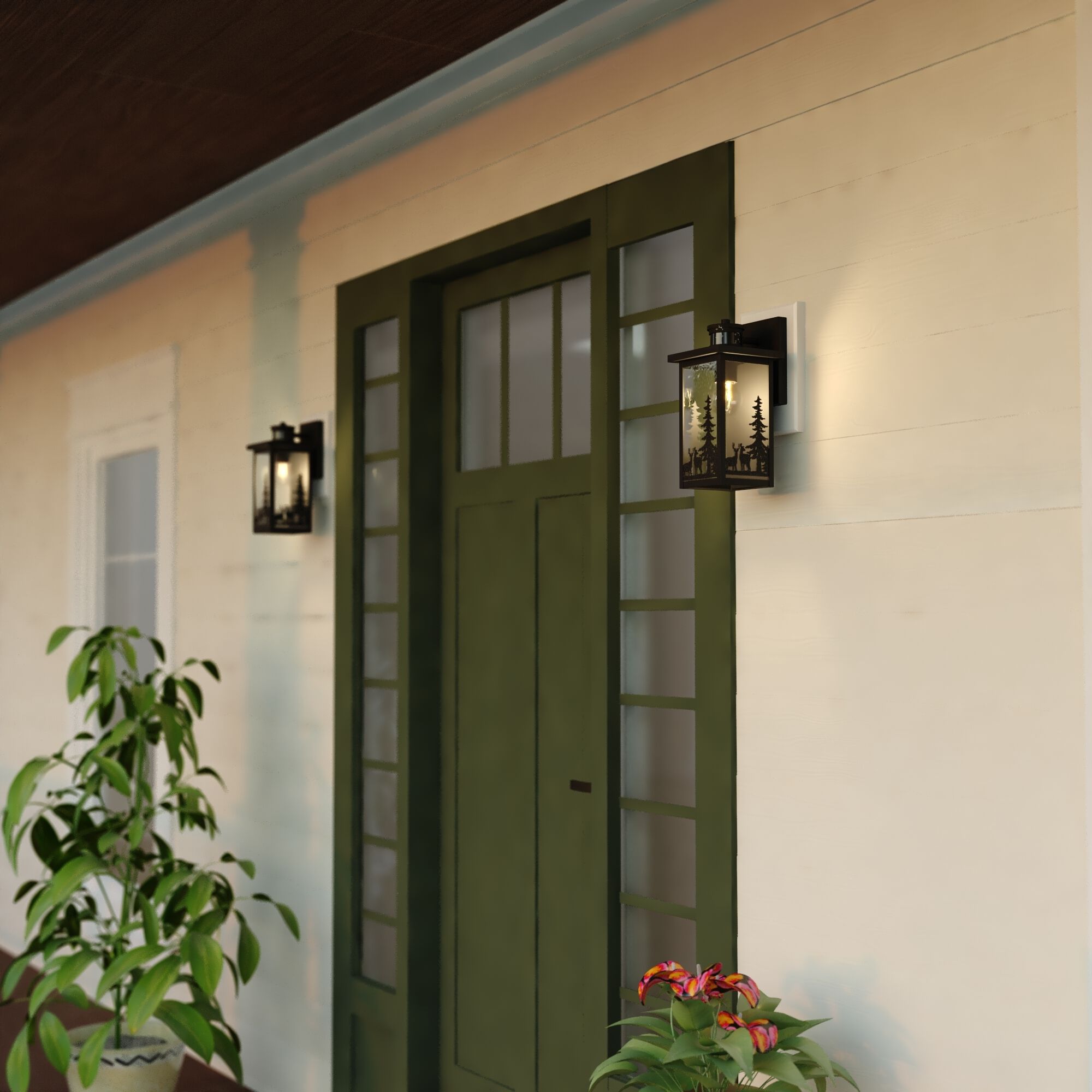 Acadia 1 Light 12.25 inch Matte Black Outdoor Motion Sensor Wall Light