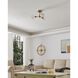 Helena 3 Light 20 inch Brushed Gold Semi-Flush Mount Ceiling Light