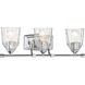 D'or 3 Light 23 inch Chrome Bath Light Wall Light