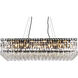 Maxime 16 Light 32 inch Black and Clear Linear Chandelier Ceiling Light in Royal Cut