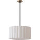 Scallop 1 Light 15 inch Weathered Brass Pendant Ceiling Light
