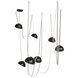 Fremont LED 8.5 inch Ivory and Black Belt Chandelier Ceiling Light