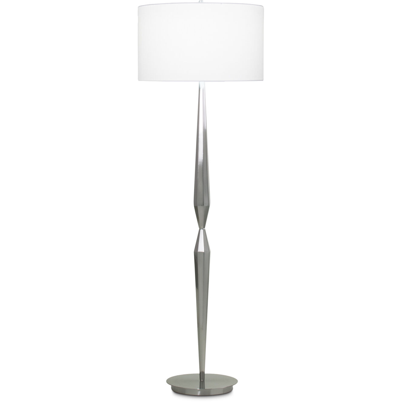 Shaw 63.5 inch 150.00 watt Brushed Nickel Floor Lamp Portable Light in Silver, Mid